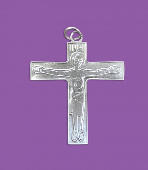 Crucifijo Moderno Color Plateado (2", Christ isCounting on You)